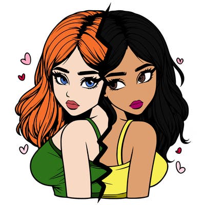 realistic girl split