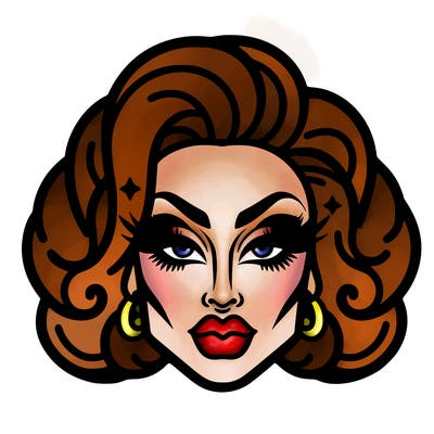 drag queen face