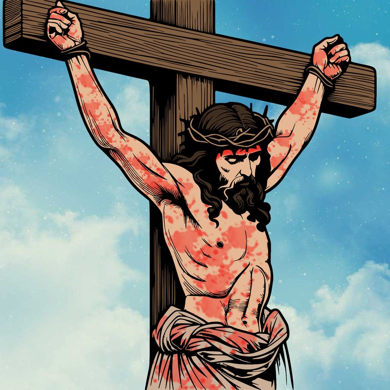 jesus realistic on the cross