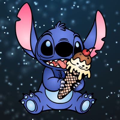 stitch with ice cream