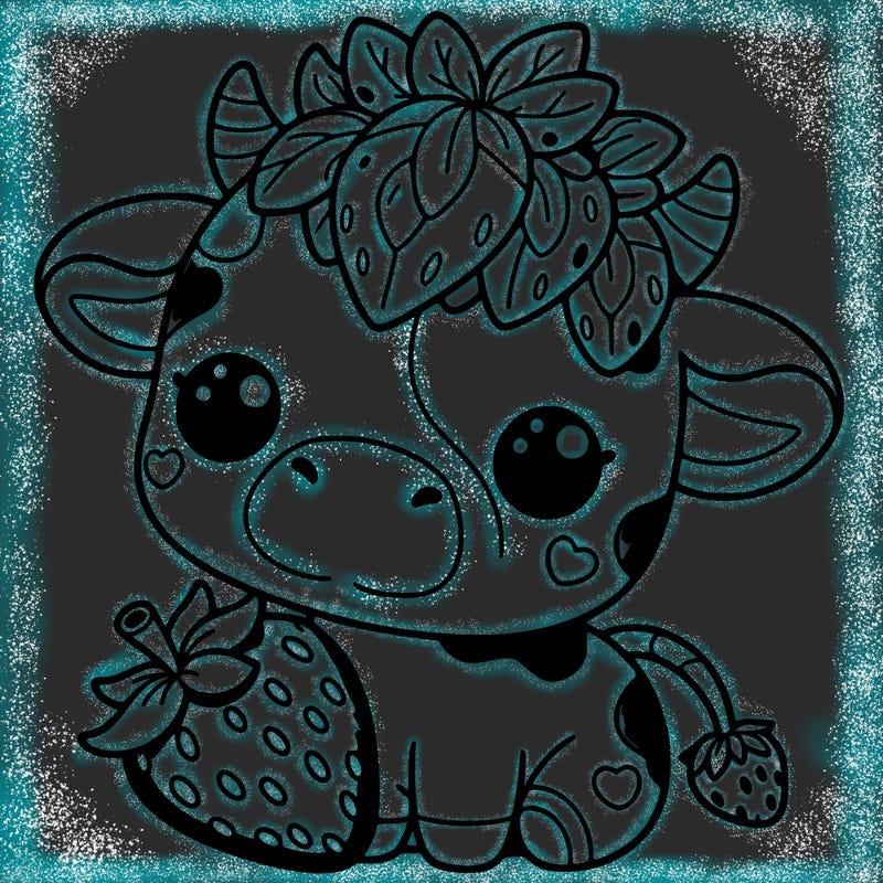 cute strawberry cow