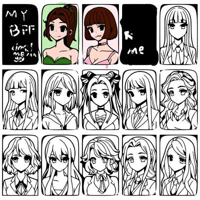 girls that look diffrent anime