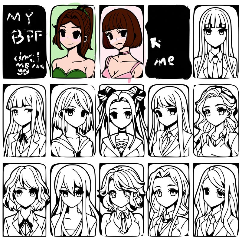 girls that look diffrent anime