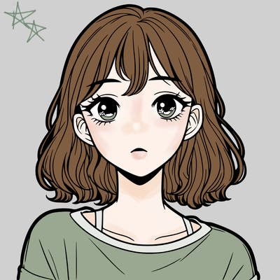 girl in korean manhwa style