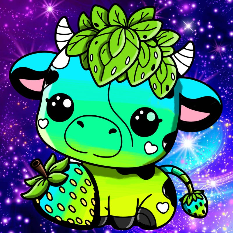 cute strawberry cow