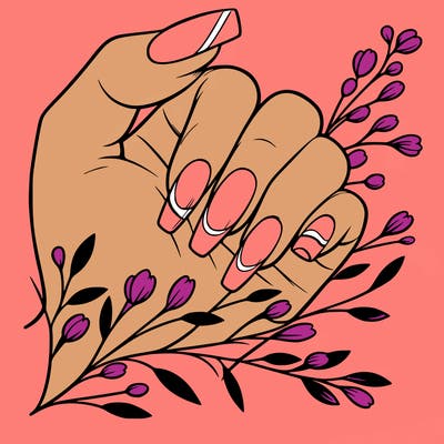 nails with french tip