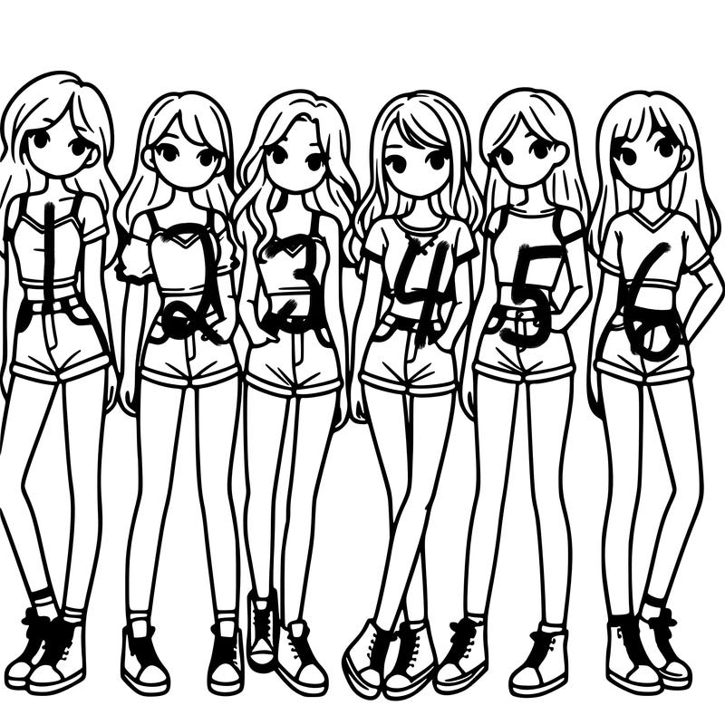 a group of girls wearing crop tops and shorts