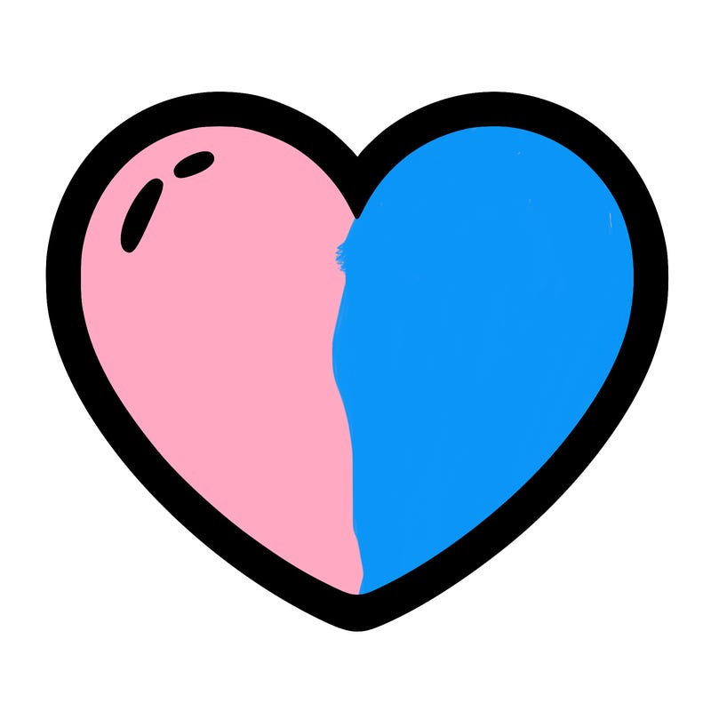 a blank heart