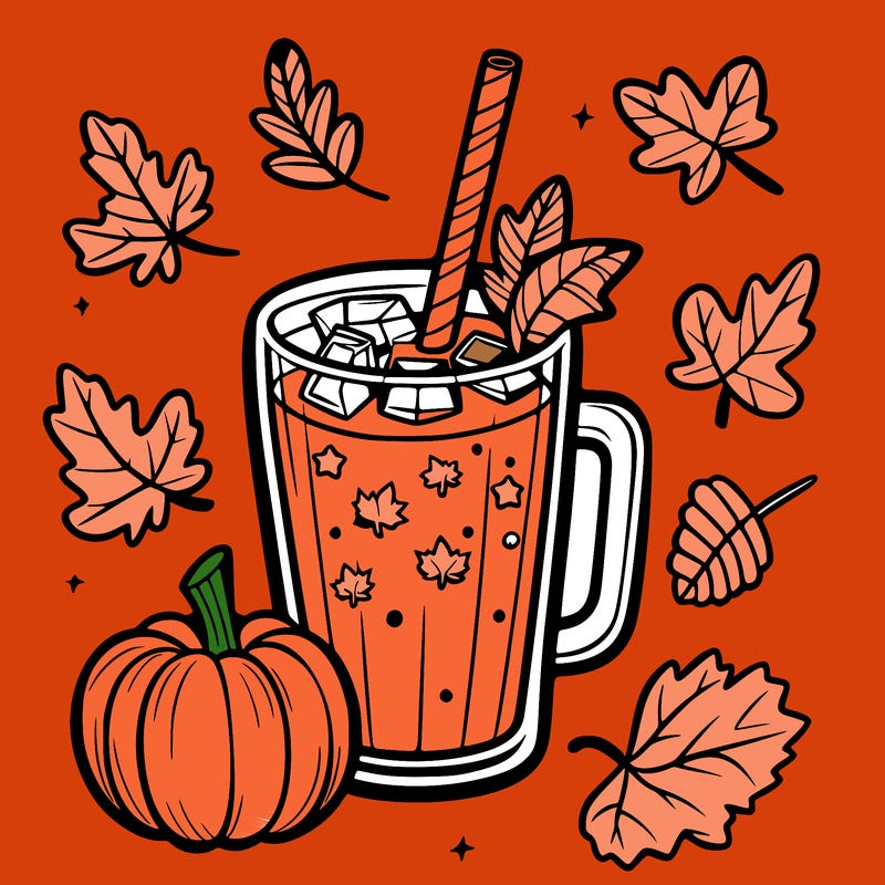 fall drink in a clear cup