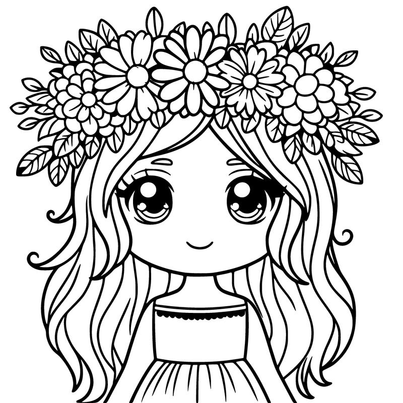 girl with flower crown