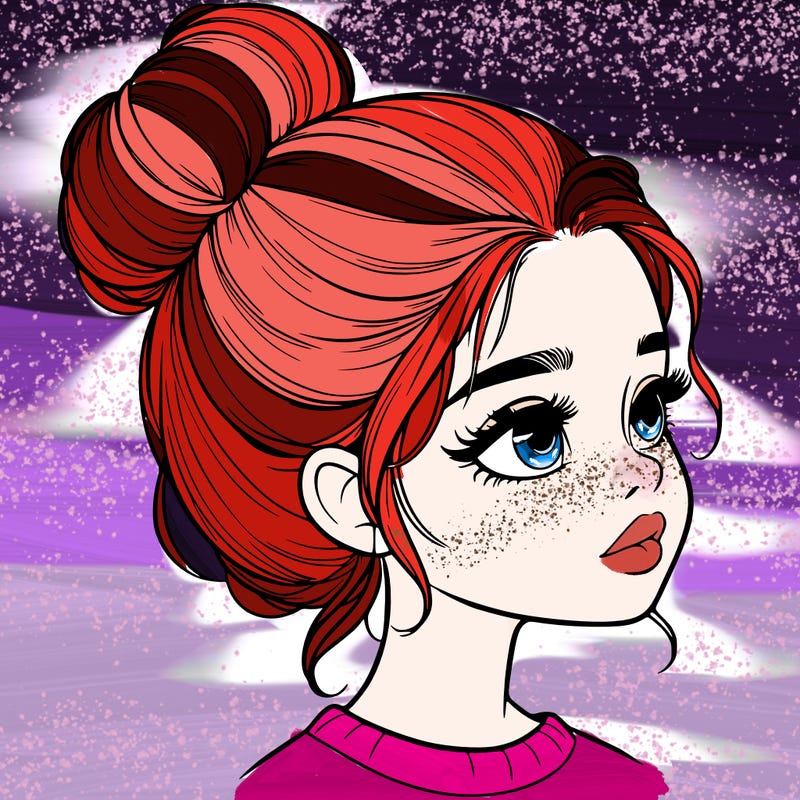 realistic girl with bun