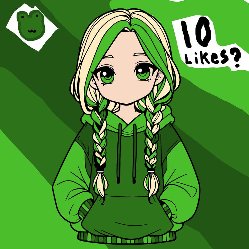 a realistic girl with a oversized hoodie and she has braids