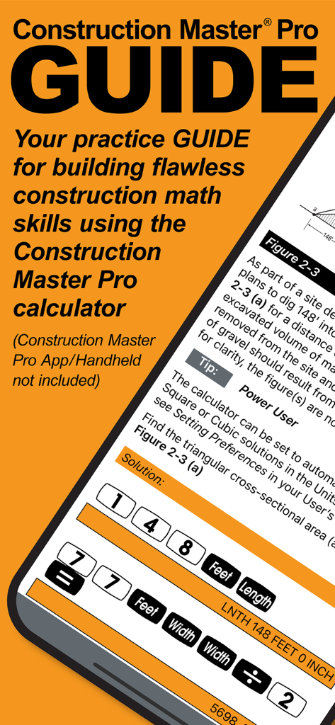 Construction Master Pro Guide - Construction Master Pro Guide introduction screen showing construction math training and practice problems