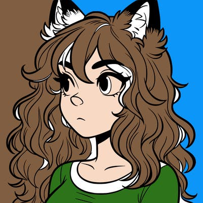 teen girl with wolf ears