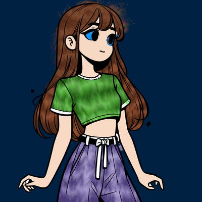 girl in a cute crop top