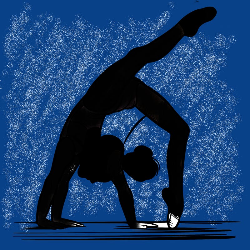 girl doing gymnastics