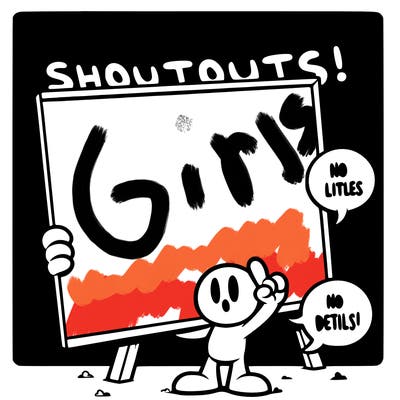 blank canvas that says above it shoutouts