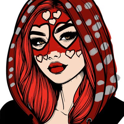 realistic beautiful woman with hoodie