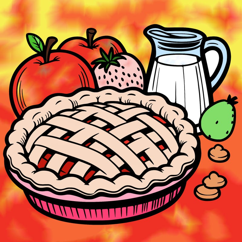 a pie of food