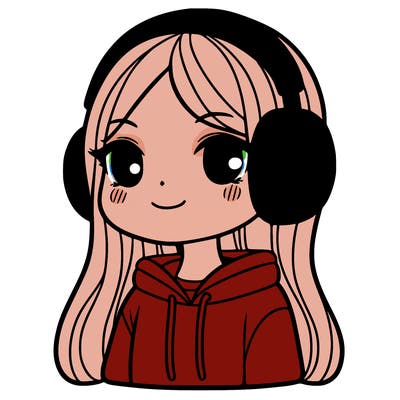 girl with headphones