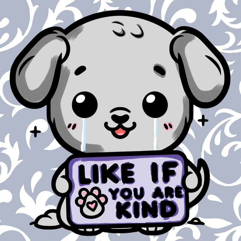 make a sign that says like if you are kind with a cute little dog
