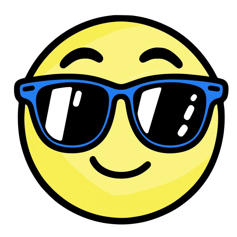 emoji with sunglasses