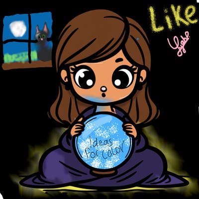 girl with a glowing orb