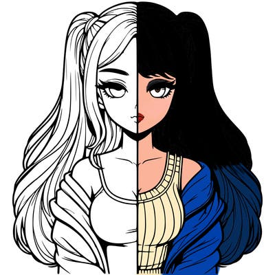 realistic girl split