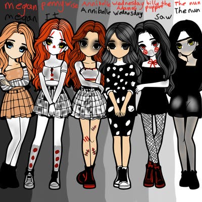 a group of girls realistic