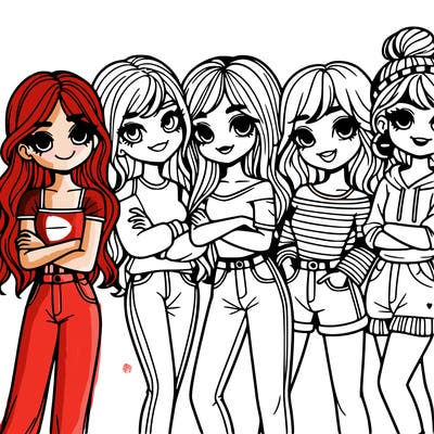 group of girl friends