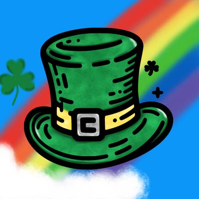 st patrick hat with thin lines