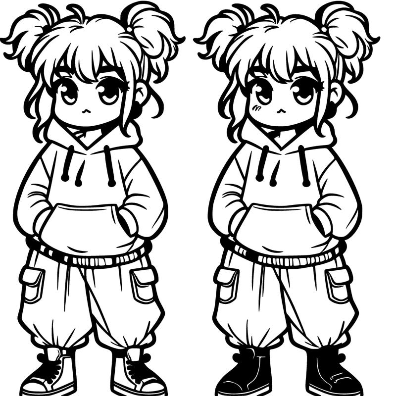 girl with baggy clothes