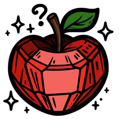 very shiny crystal apple