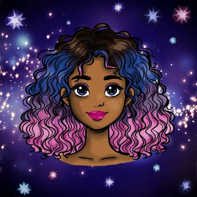 realistic person with curly hair