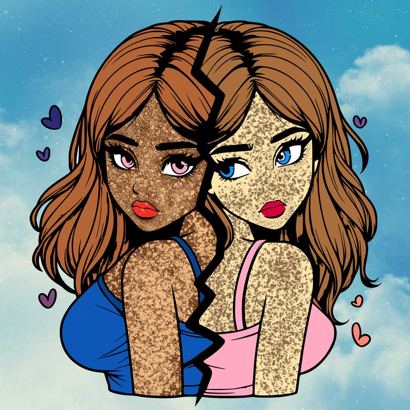 realistic girl split