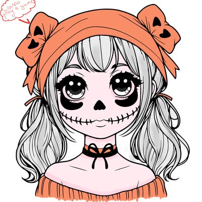 realistic girl halloween
