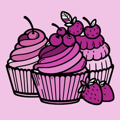 beautiful pieces of cupcake