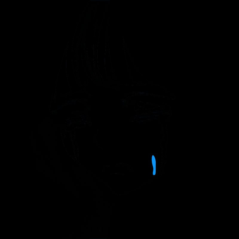 a realistic girl crying softy