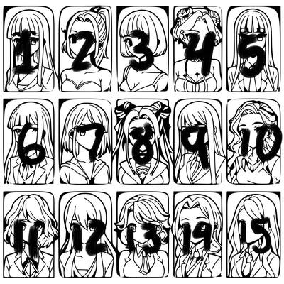 girls that look diffrent anime