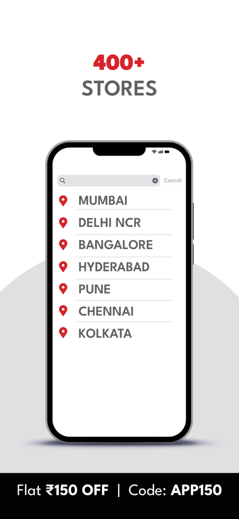 BOX8: Food Delivery App - BOX8 app interface showing food delivery services available in over 400 stores across major Indian cities like Mumbai and Bangalore