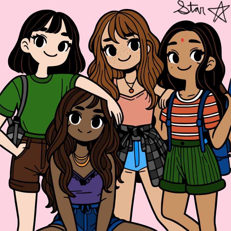 four girls best friends