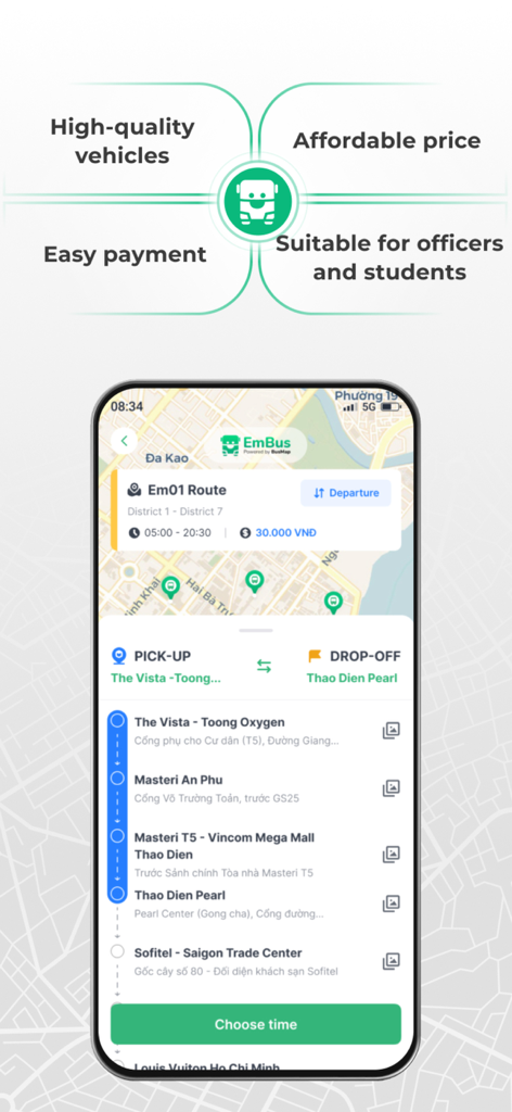 BusMap - Transit & Bus Ticket - BusMap app interface showing route details and bus stops for public transit