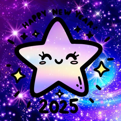 happy new year 2025 star wish