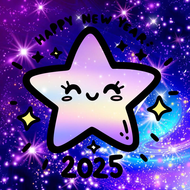 happy new year 2025 star wish
