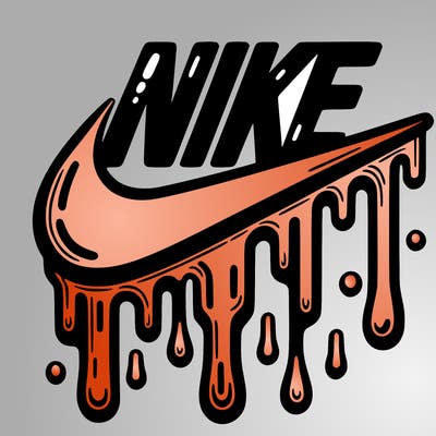 dripping nike logo