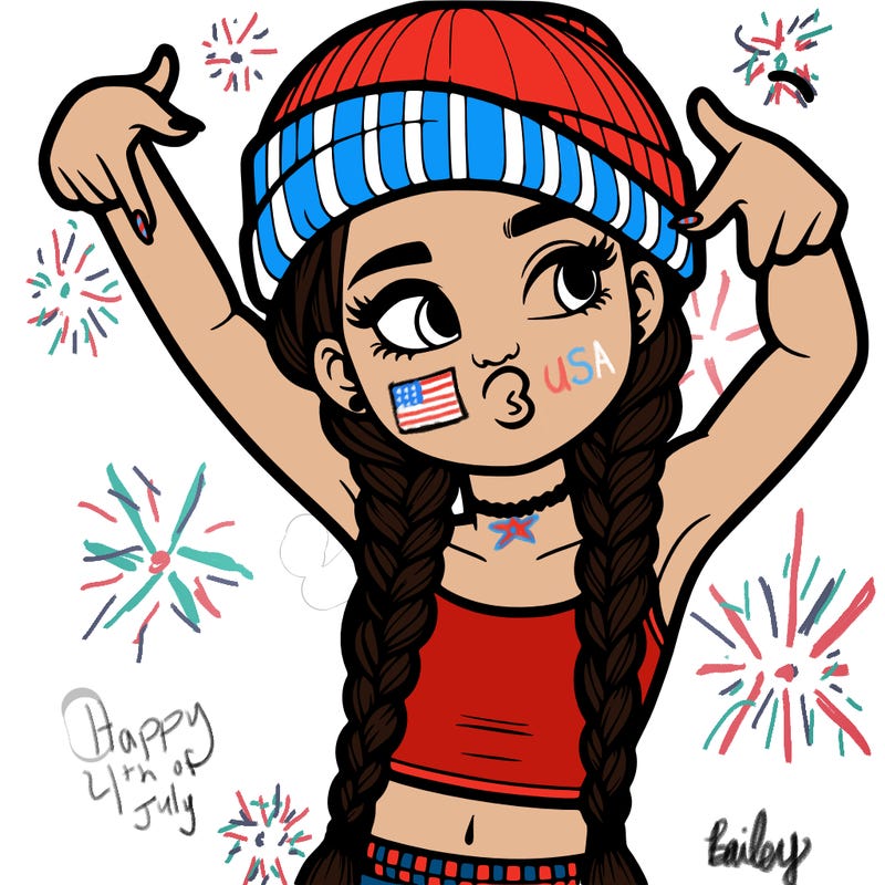 realistic teenage girl with braids and a beanie and crop top doing 🫶🏼