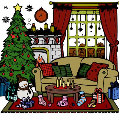 christmas living room