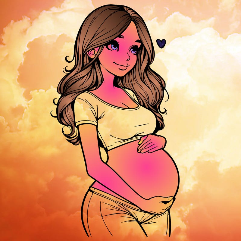 realistic pregnant girl