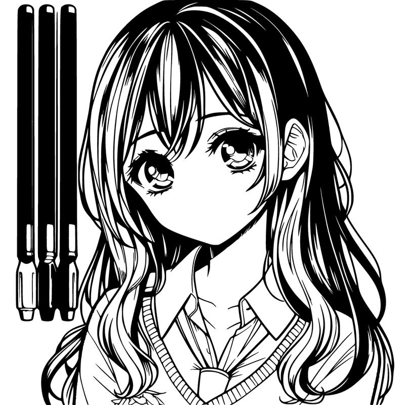 manga realistic girl