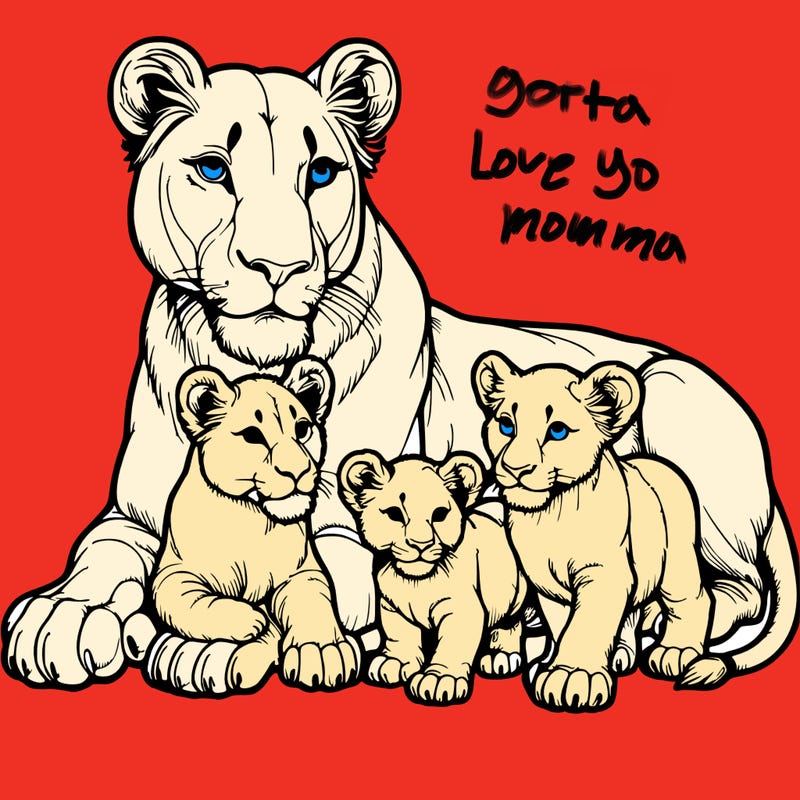 lioness with cubs realistic